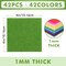 42 pcs Felt Fabric Sheet 4"x4" Assorted Color DIY Craft Squares Nonwoven 1mm Thick